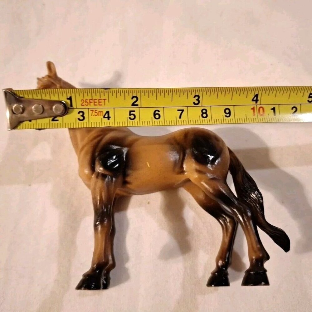 New Ray Hollow Bay Plastic Horse Figure Brown Black Vintage - Picture 7 of 9